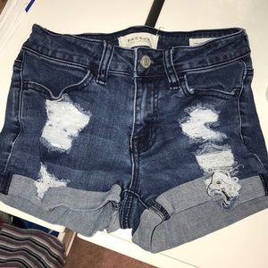 PacSun ripped denim shorts
